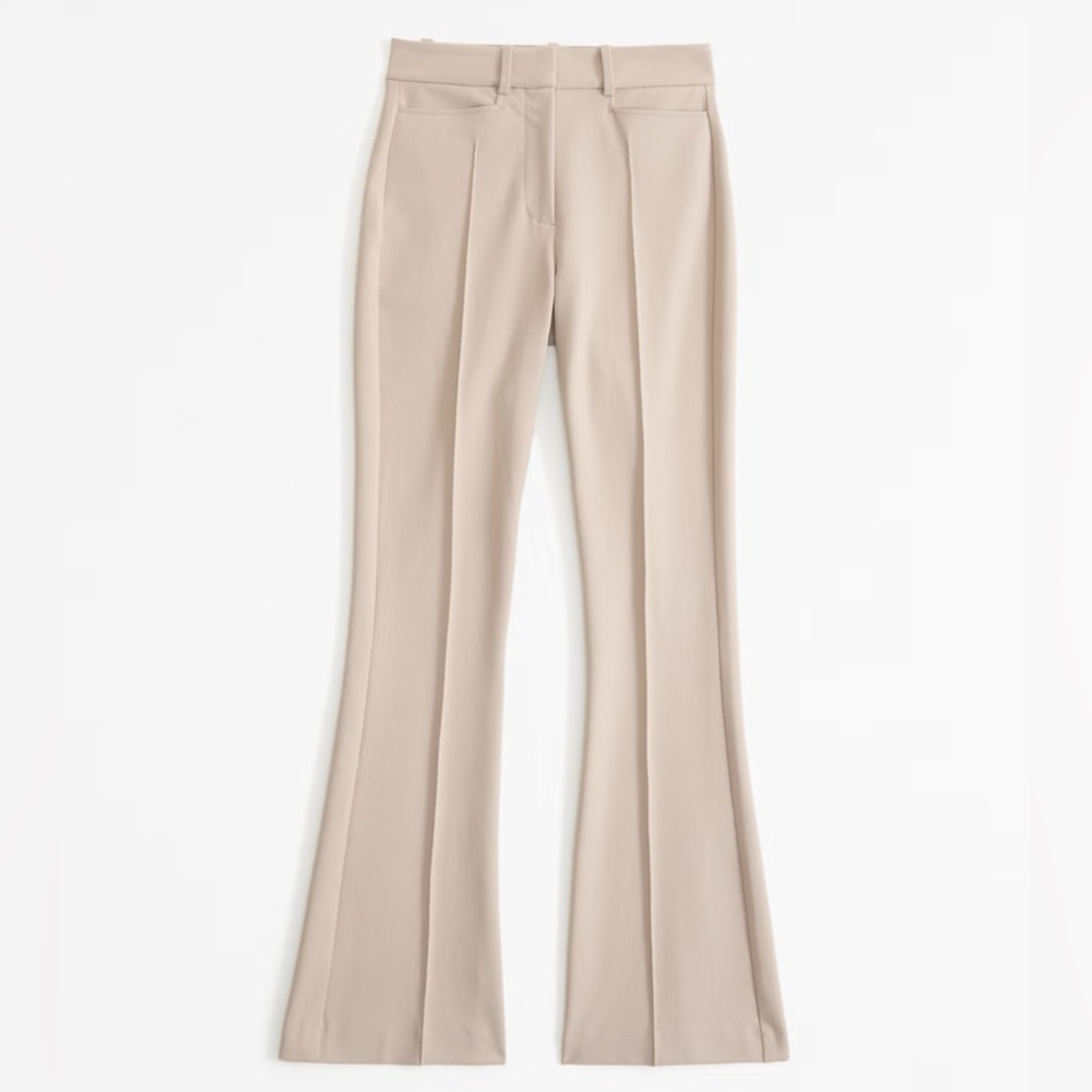 Abercrombie & Fitch Cream Flare Pants